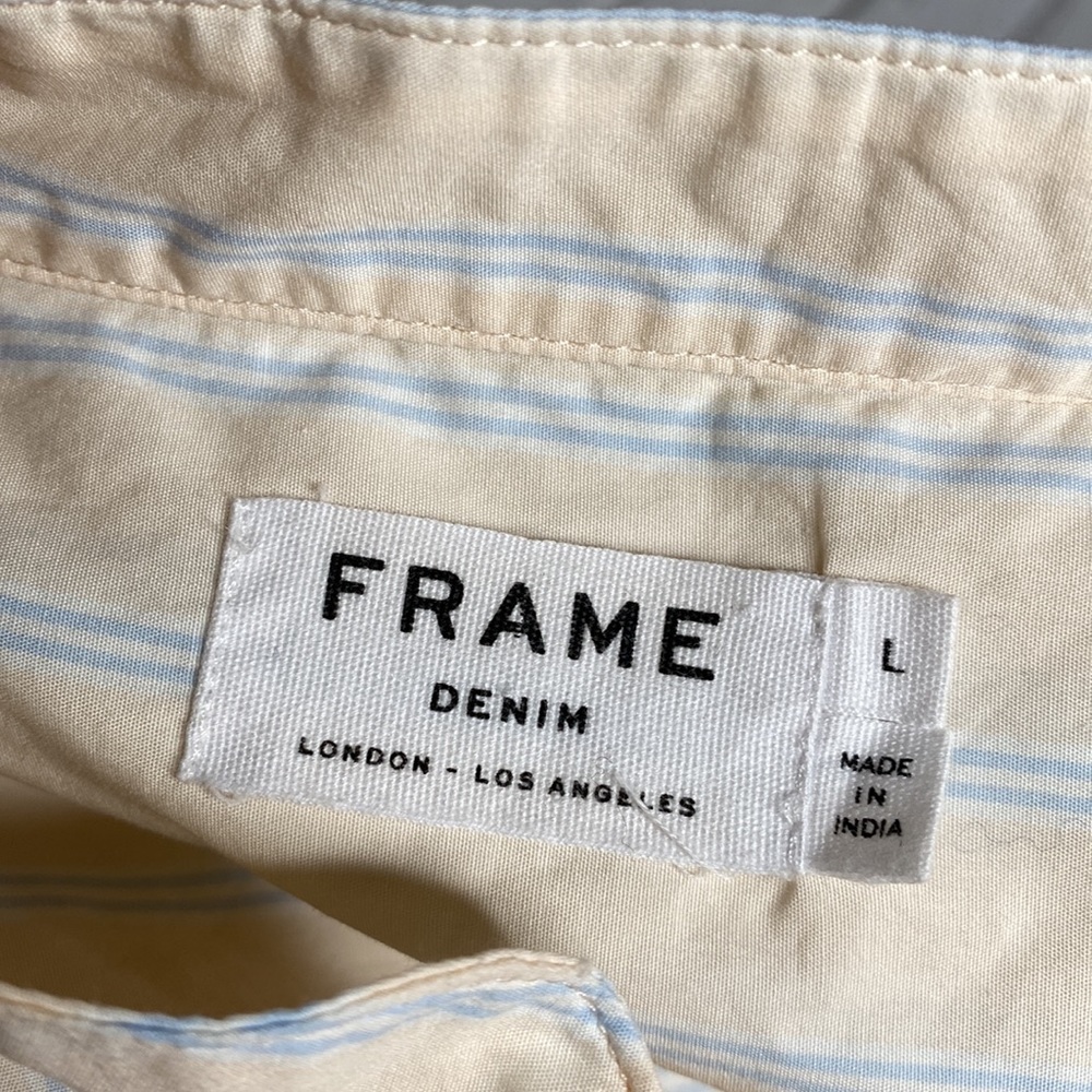 Frame Ruffle Cuff Popover Stripe Top - image 4